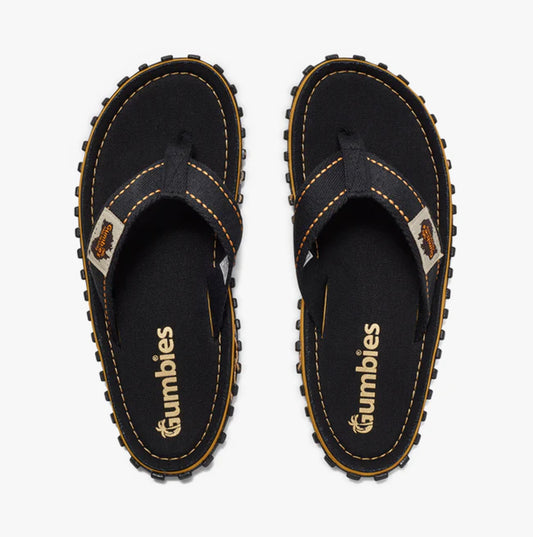 Gumbies ISLANDER Unisex Flip-Flops Classic Black