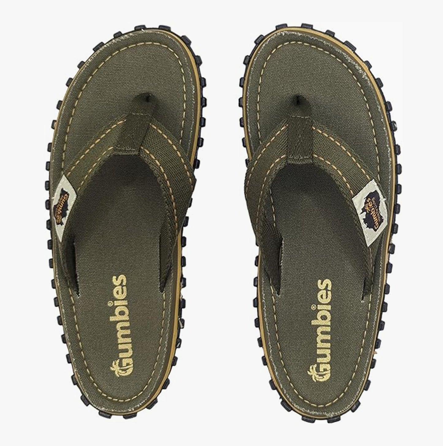 Gumbies ISLANDER Unisex Flip-Flops Classic Khaki