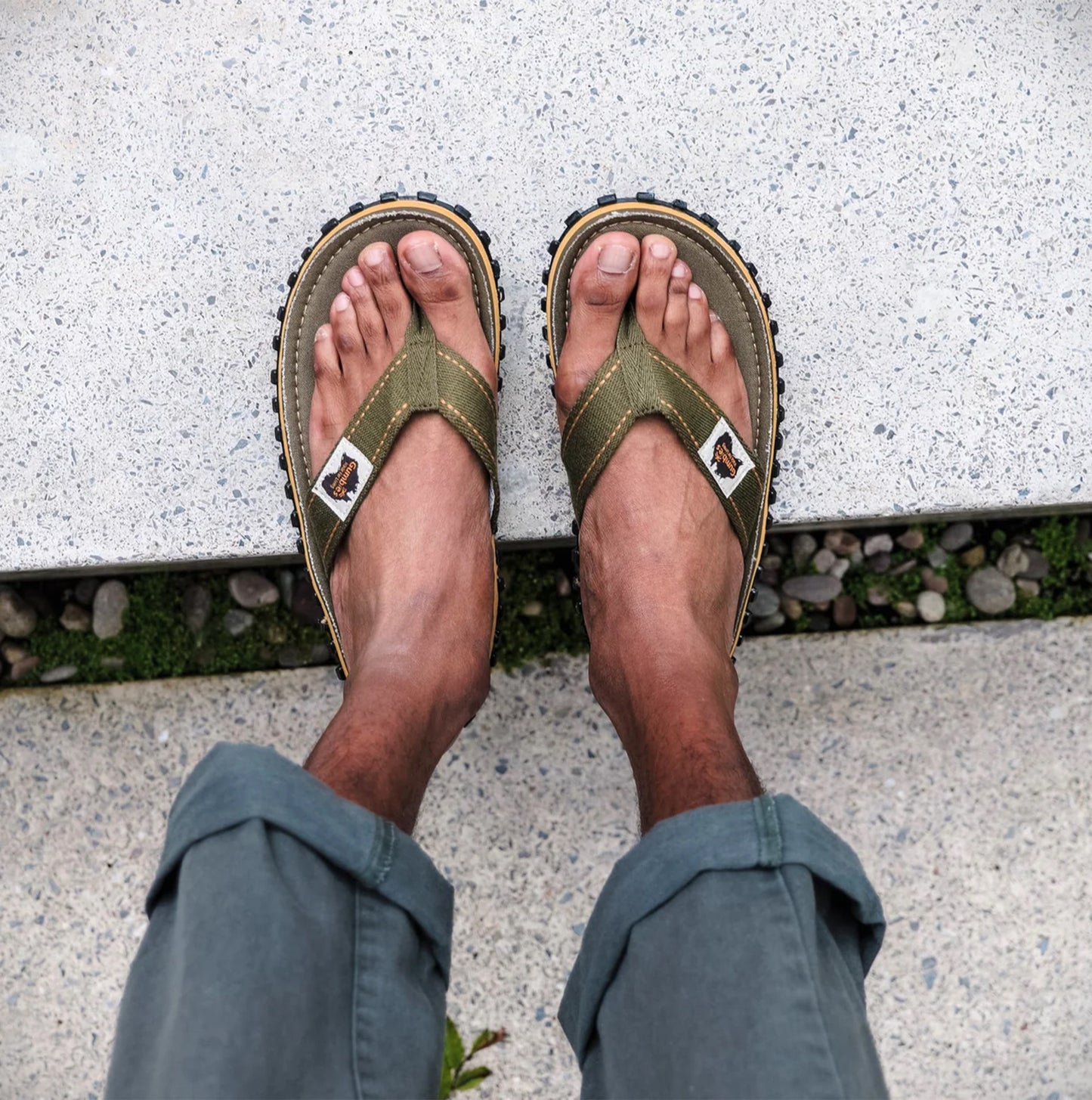 Gumbies ISLANDER Unisex Flip-Flops Classic Khaki