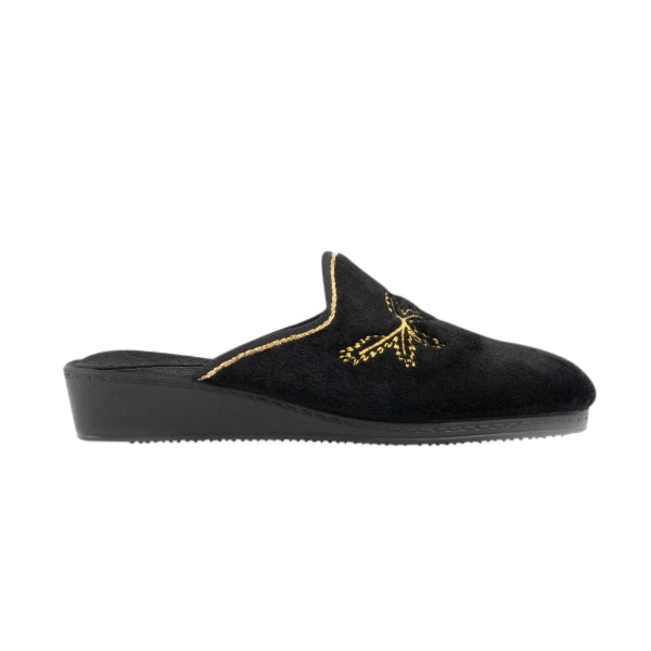 HOS Comfort THERESA Womens Mule Slippers Black
