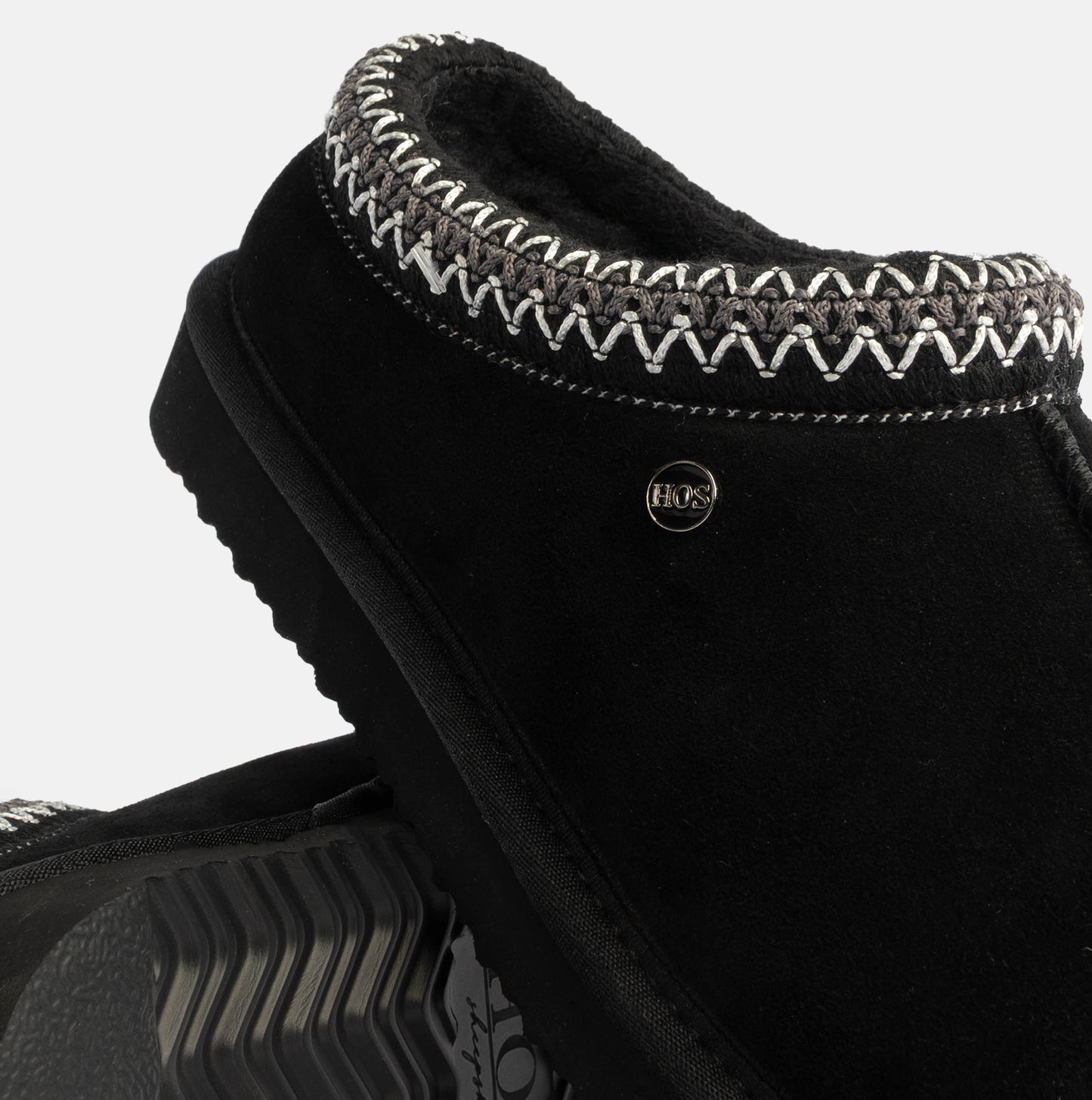 HOS Sheepskin BELLA Womens Full Slippers Black