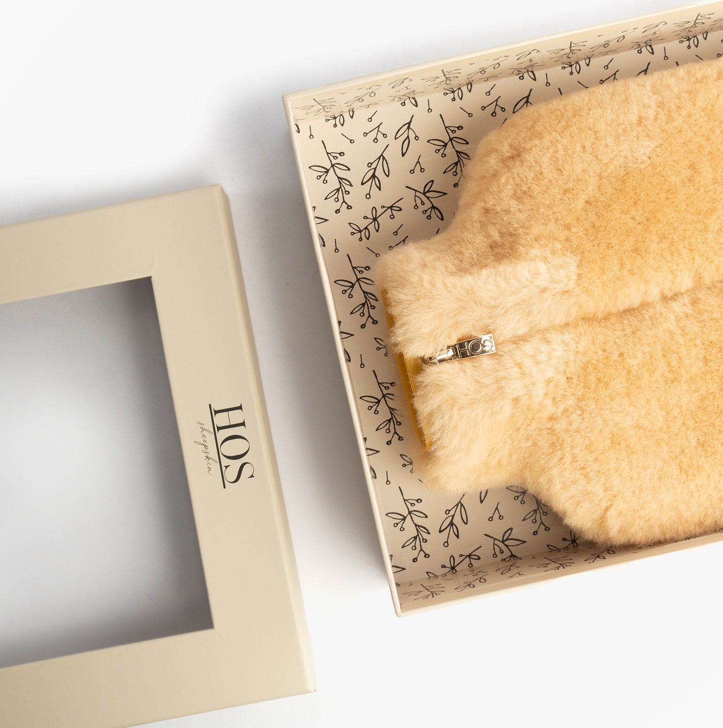 HOS Sheepskin IRIS Sheepskin Hot Water Bottle Chestnut