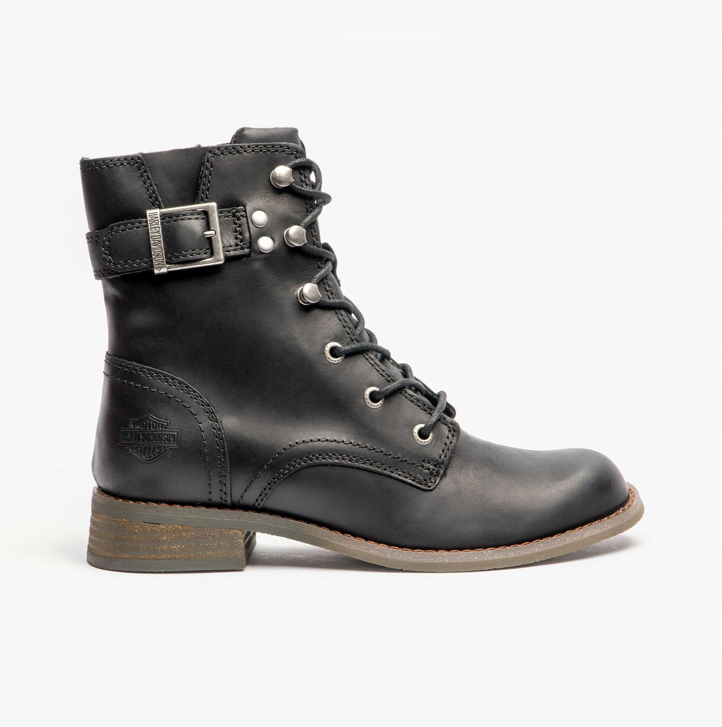 Harley Davidson D84749 DORILEE 6 LACE Womens Short Lace Up Boots Black