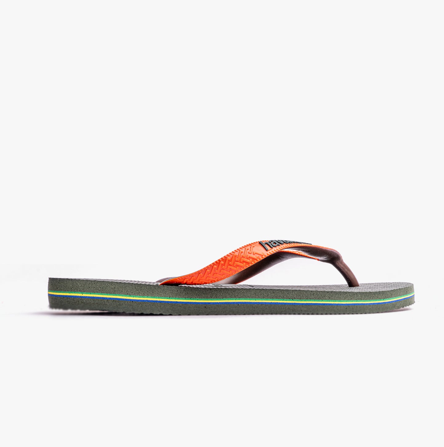 Havaianas BRASIL MIX Womens Sandals Olive Green/Sunset Orange