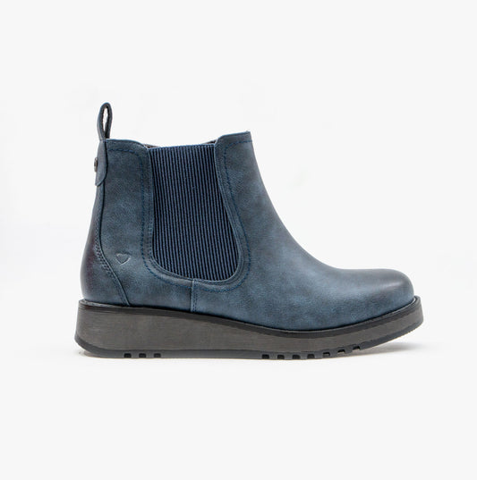 Heavenly Feet NEW ROLO2 Womens Ankle Boots Navy