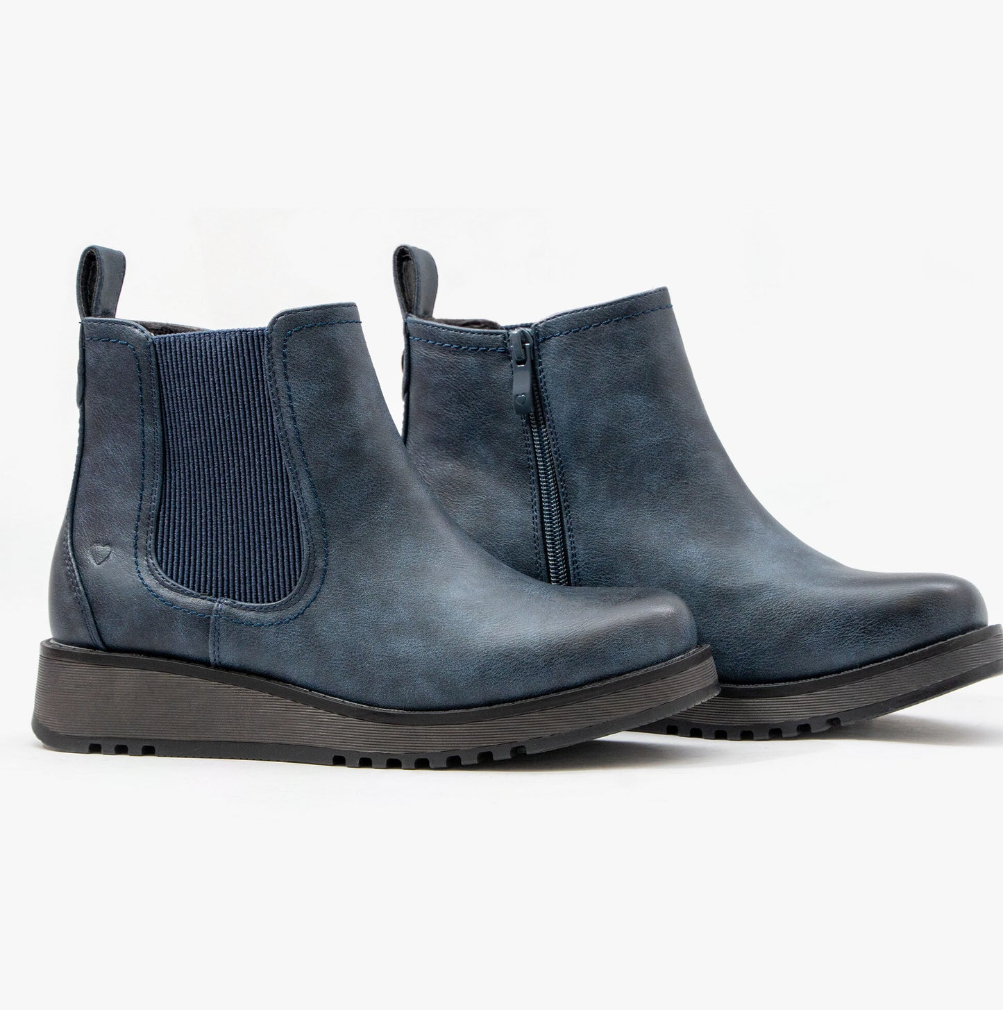 Heavenly Feet NEW ROLO2 Womens Ankle Boots Navy