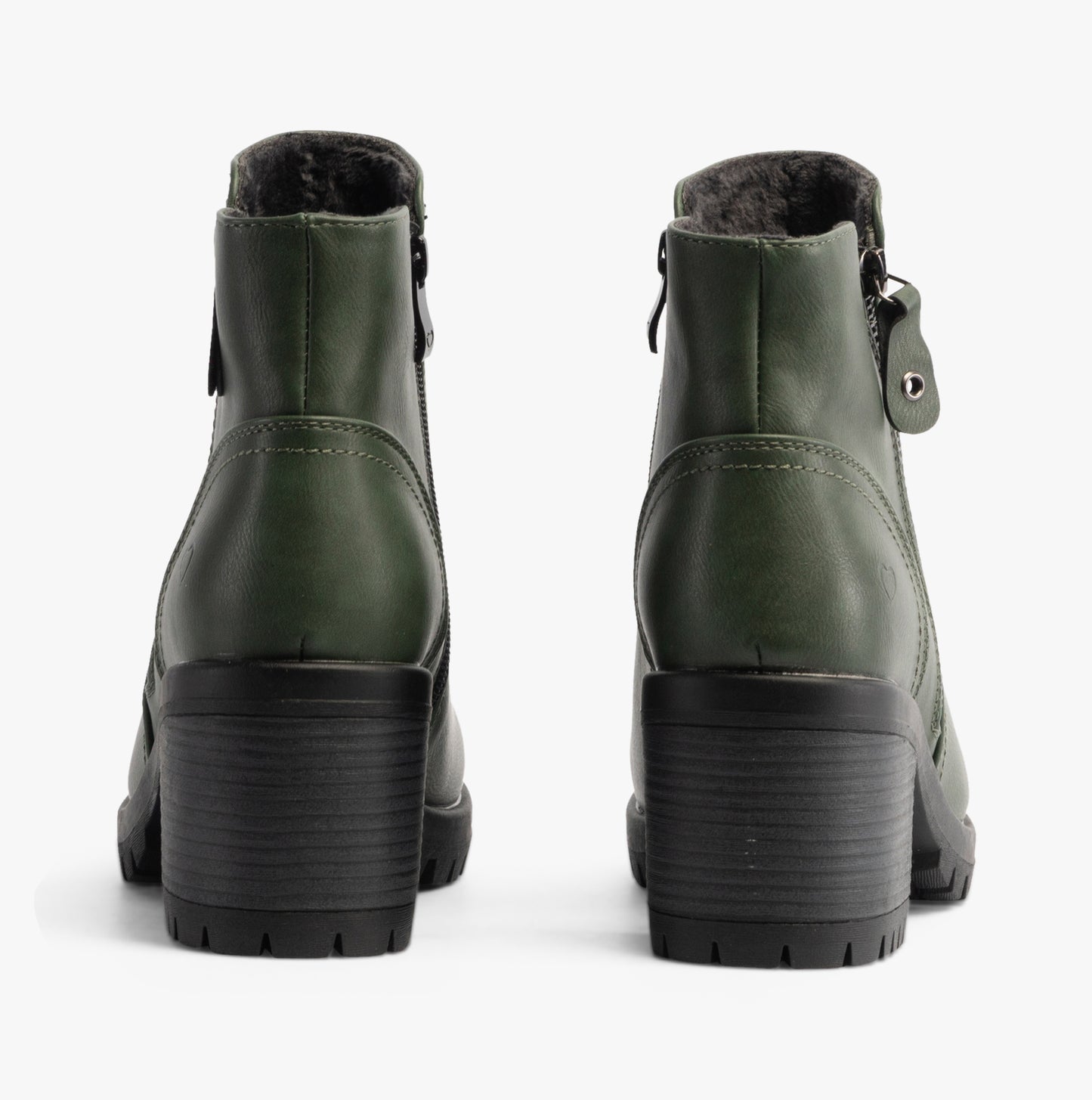 Heavenly Feet LARKIN Womens Ankle Zip Boots Forest