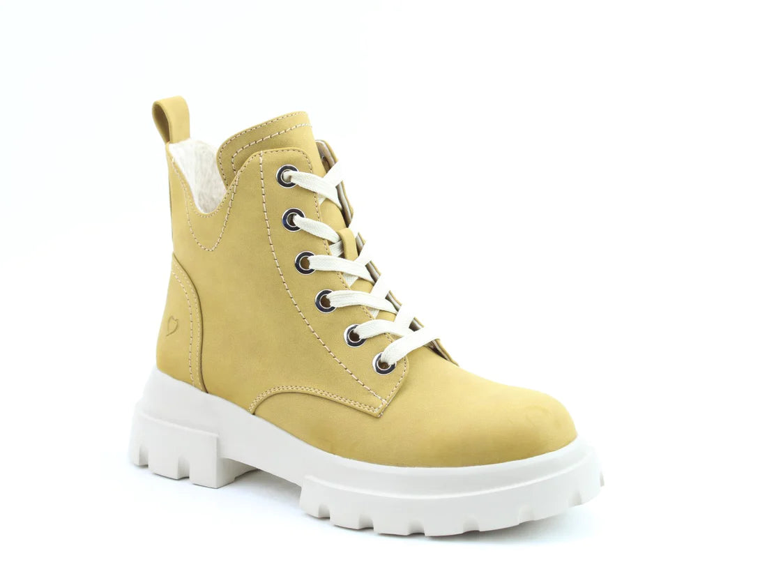 Heavenly Feet CLEA Womens Ankle Boots Mustard