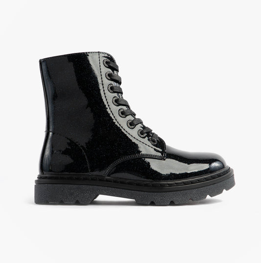 Heavenly Feet JUSTINA2 GLITTER Womens Ankle Boots Black Glitter