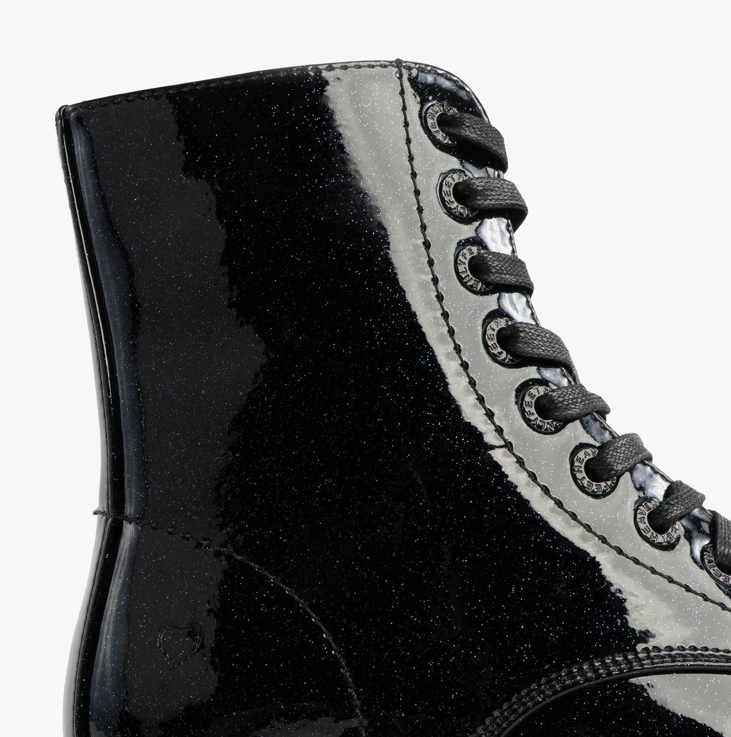 Heavenly Feet JUSTINA2 GLITTER Womens Ankle Boots Black Glitter