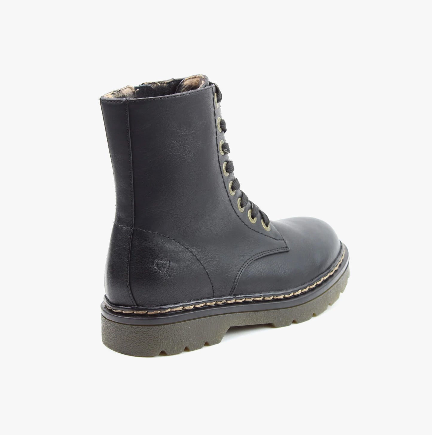Heavenly Feet JUSTINA2 Womens Combat Boots Black
