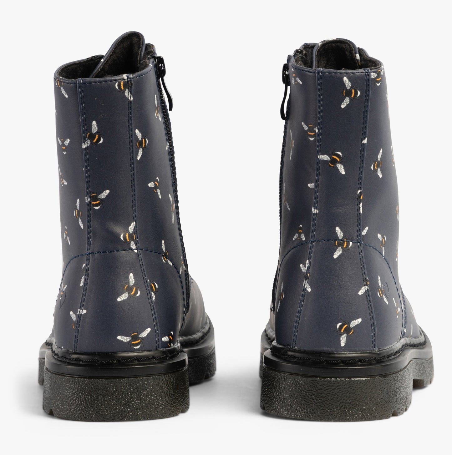 Heavenly Feet JUSTINA2 NEW BEE PRINT Womens Lace Up Boots Midnight