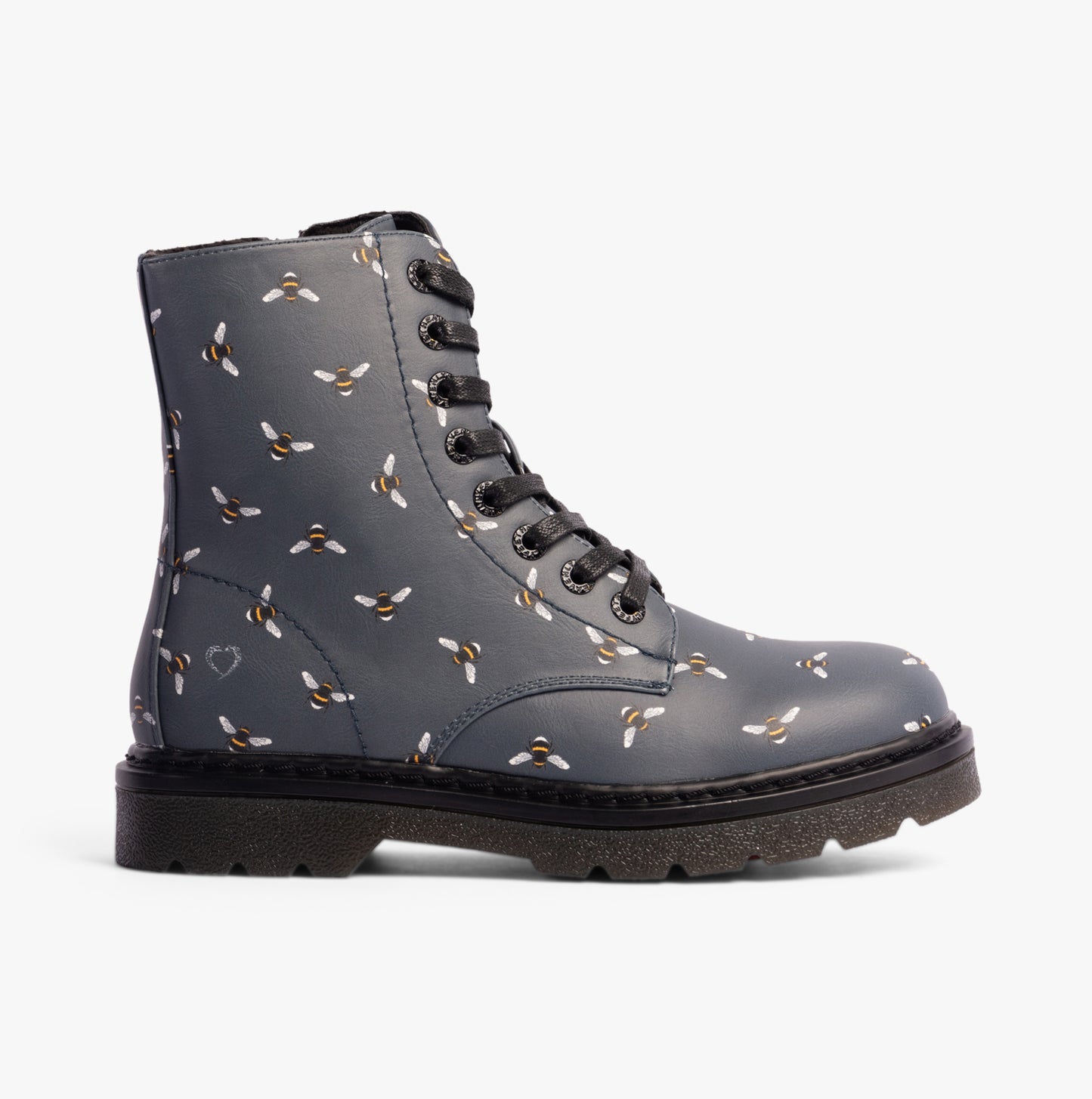 Heavenly Feet JUSTINA2 NEW BEE PRINT Womens Lace Up Boots Ocean