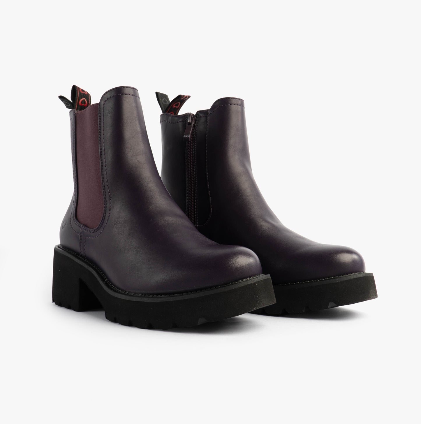 Heavenly Feet HONEYBELLE Womens Chelsea Boots Purple