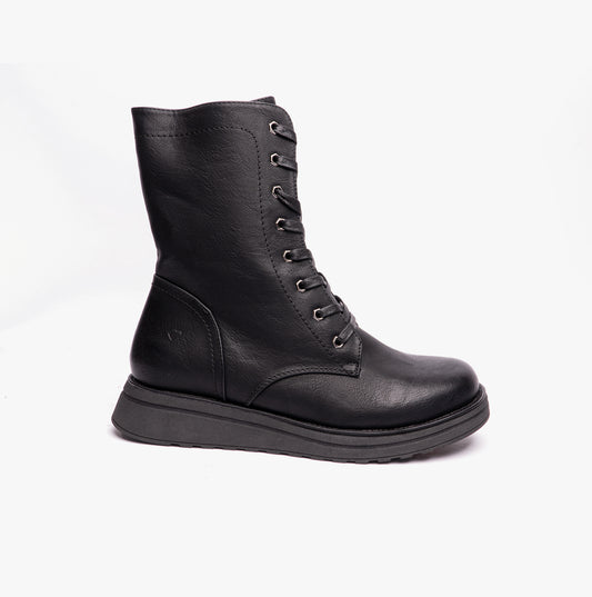 Heavenly Feet MARTINA4 Womens Combat Boots Black
