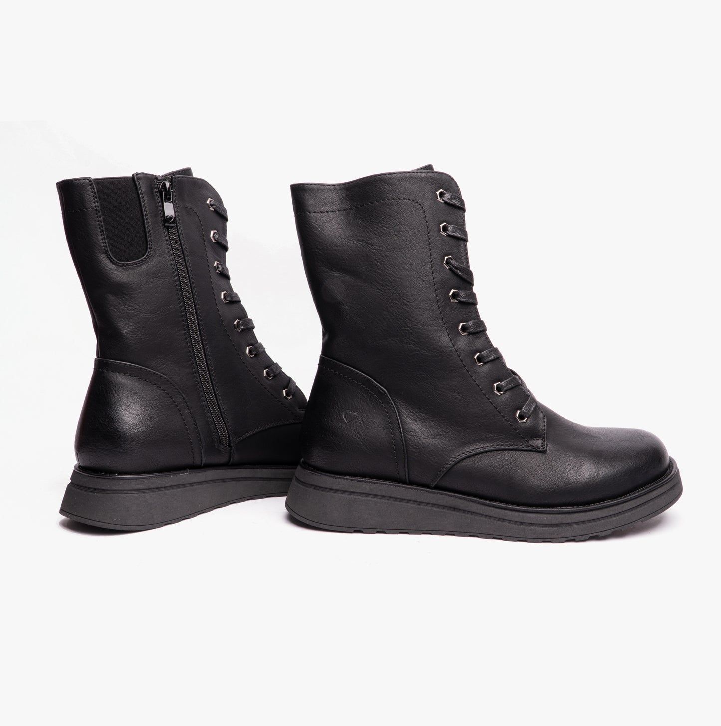 Heavenly Feet MARTINA4 Womens Combat Boots Black