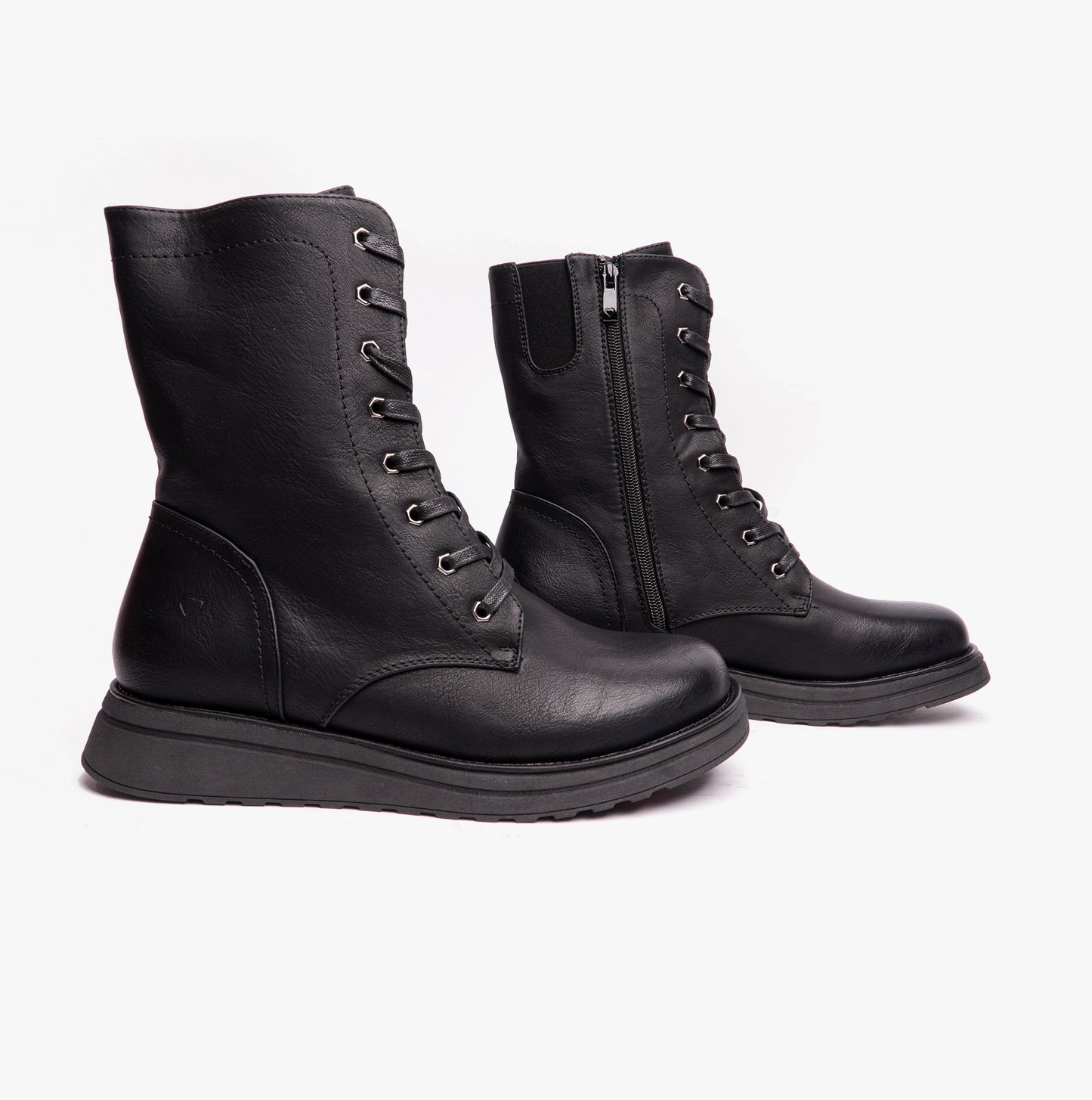 Heavenly Feet MARTINA4 Womens Combat Boots Black