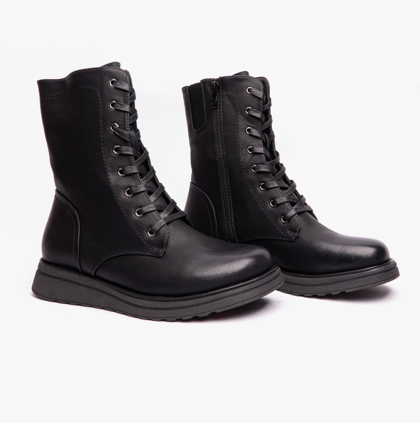 Heavenly Feet MARTINA4 Womens Combat Boots Black