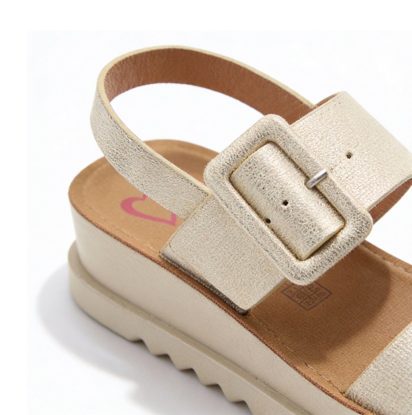 Heavenly Feet PISTACHIO Womens Ankle Strap Sandals Gold