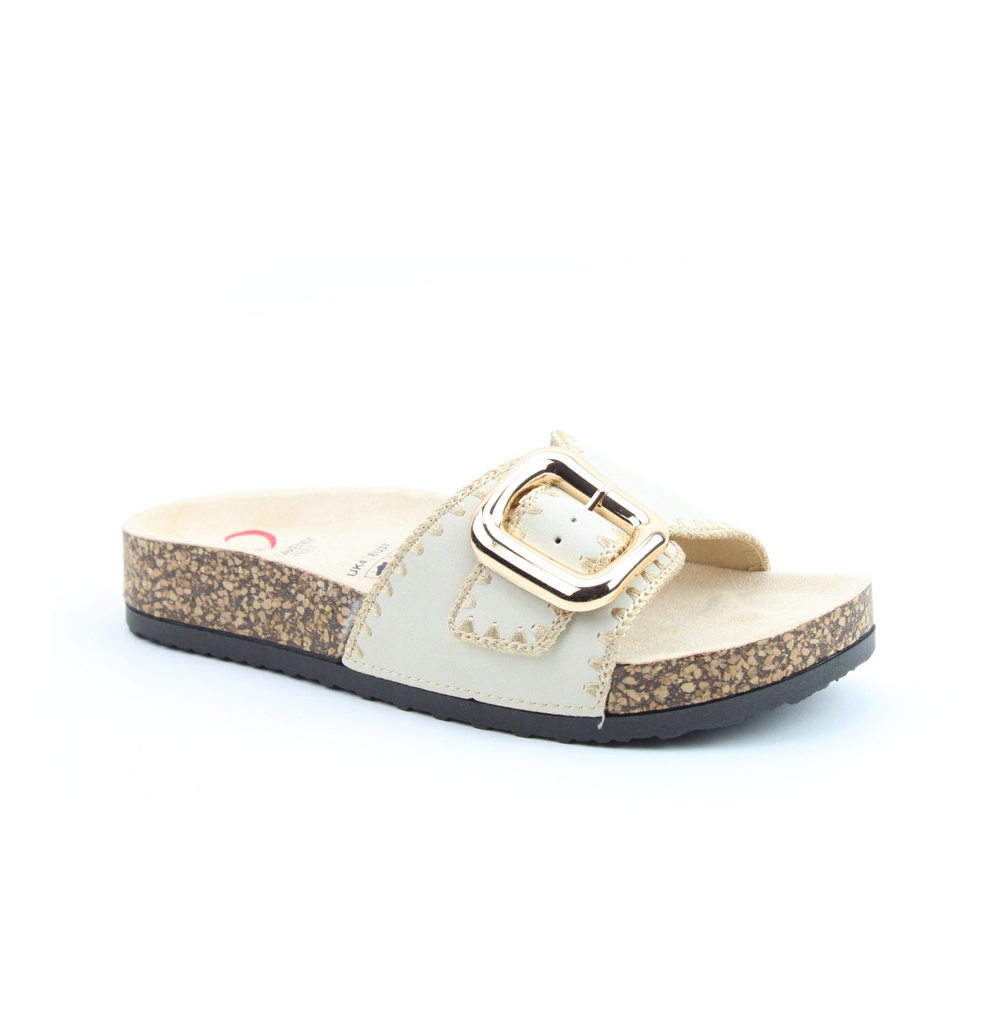 Heavenly Feet REED Womens Mules Sandals Beige