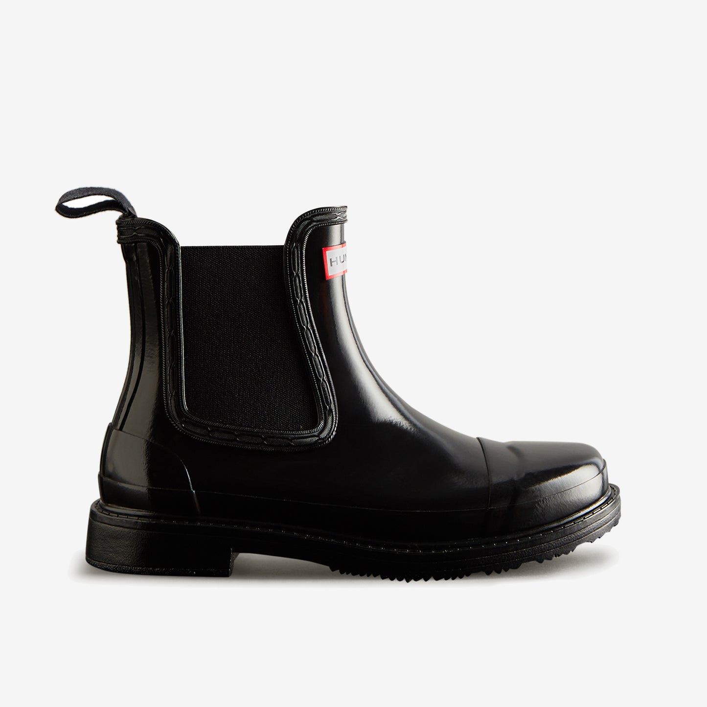 Hunter CHELSEA COMMANDO Womens Wellies Black Gloss