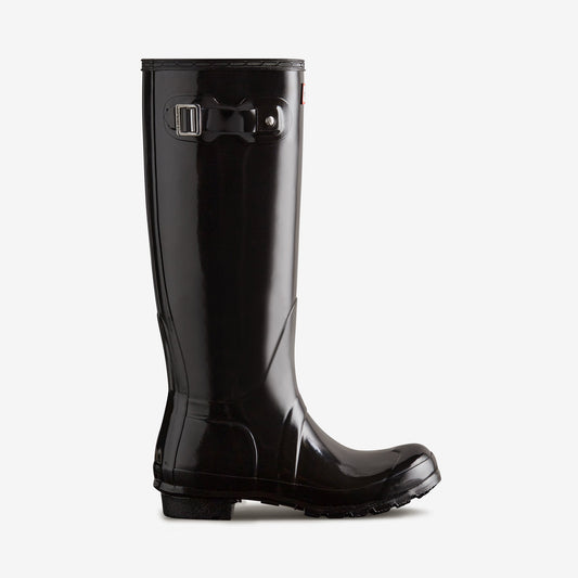 Hunter ORIGINAL TALL WOMENS Womens Wellingtons Black Gloss