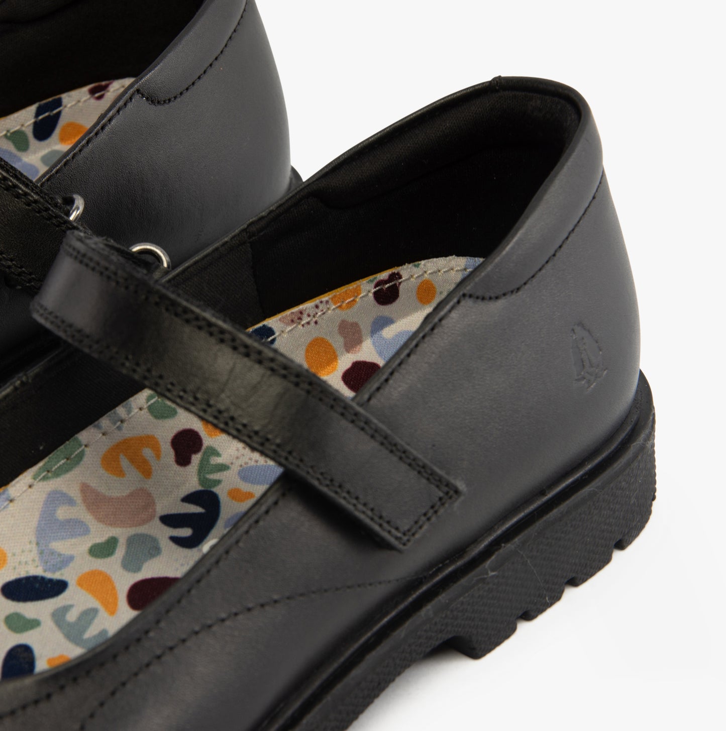 Hush Puppies TALLY Girls School Leather Shoes Black
