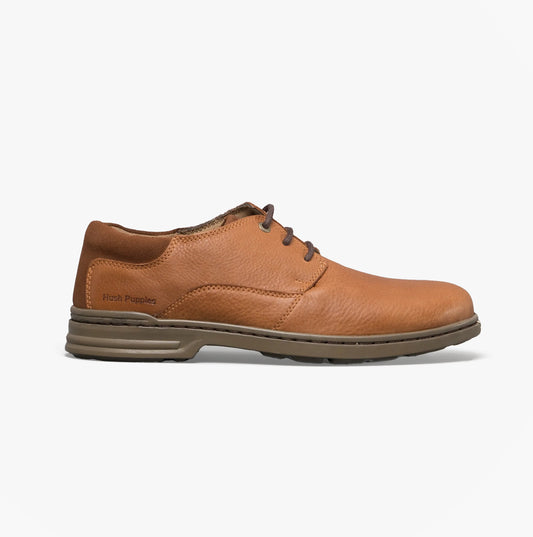 Hush Puppies MAX HANSTON Mens Leather Shoes Brown