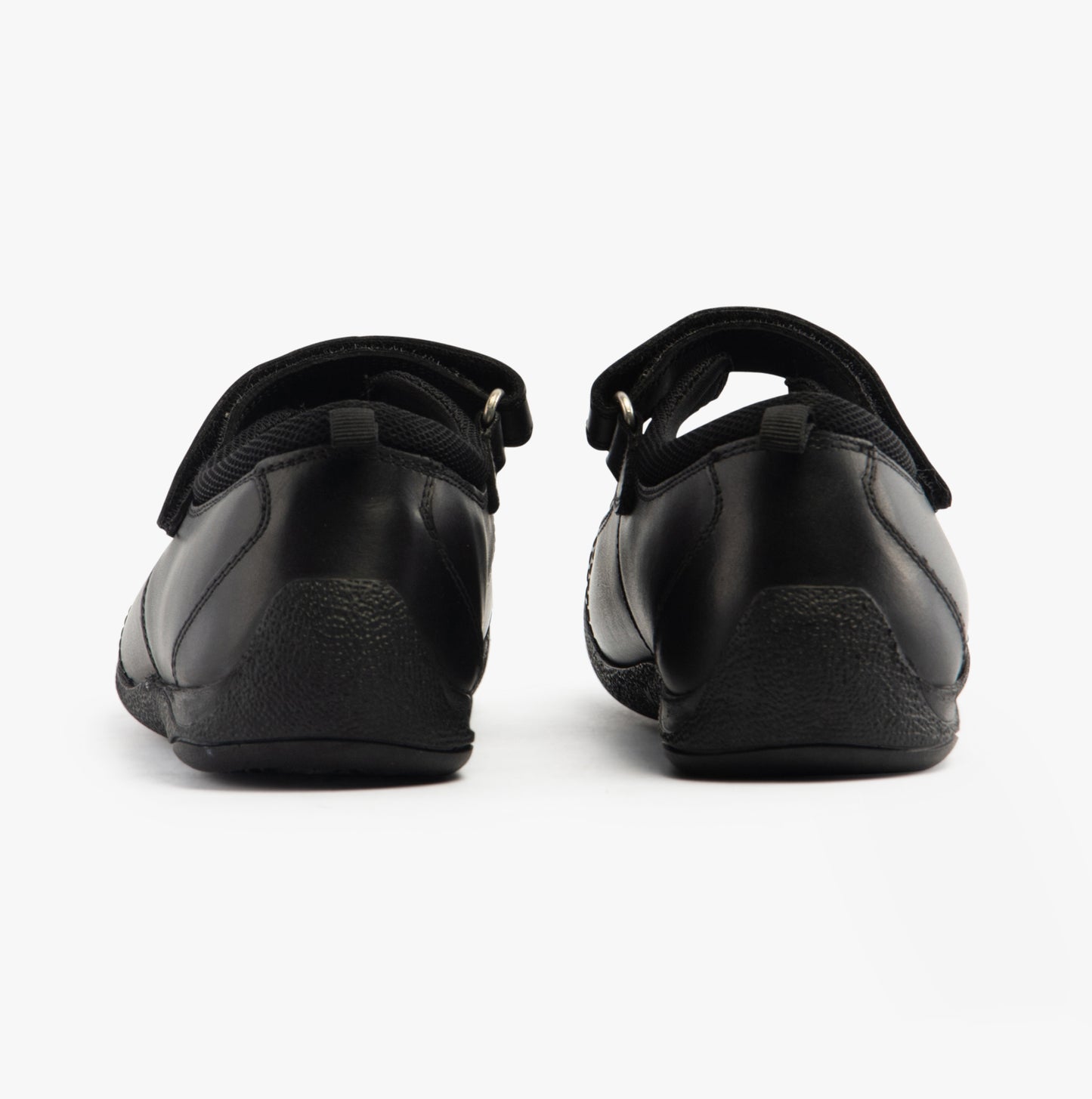 Hush Puppies AMBER JUNIOR Girls Leather School Shoes Black