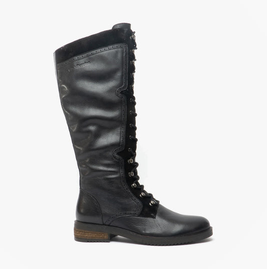 Hush Puppies RUDY Womens Leather Tall Boots Black
