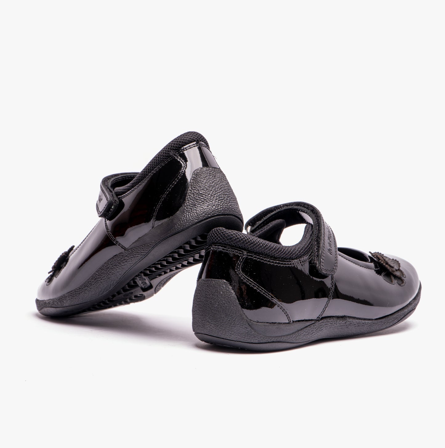 Hush Puppies JESSICA Girls School Shoes Patent Black