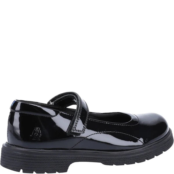 Hush Puppies TALLY Girls School Shoes Black Patent