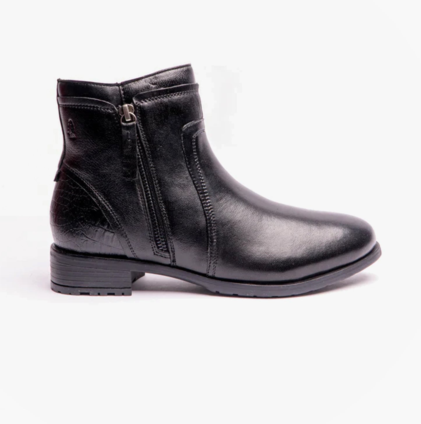 Hush Puppies SCARLETT Womens Leather Ankle Boots Black