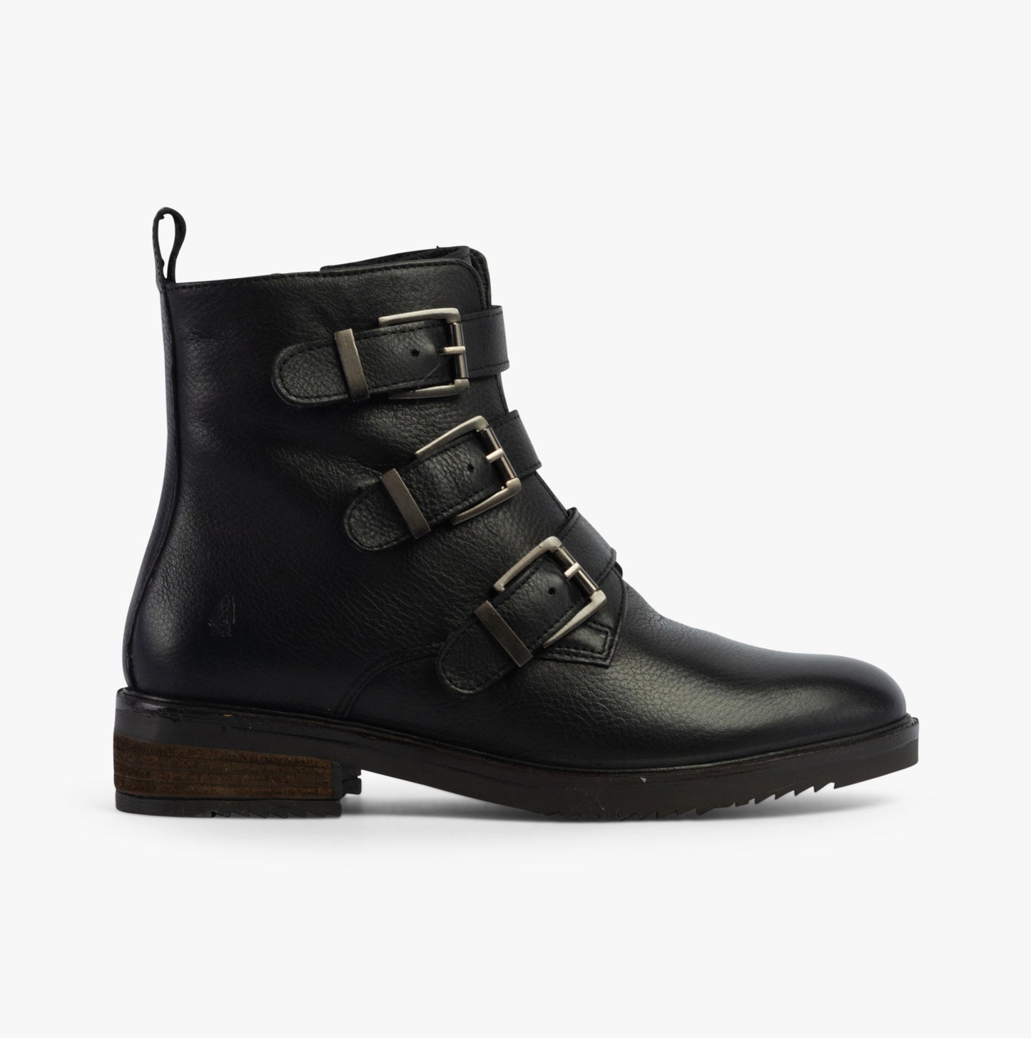 Hush Puppies PRIA Womens Leather Ankle Boots Black