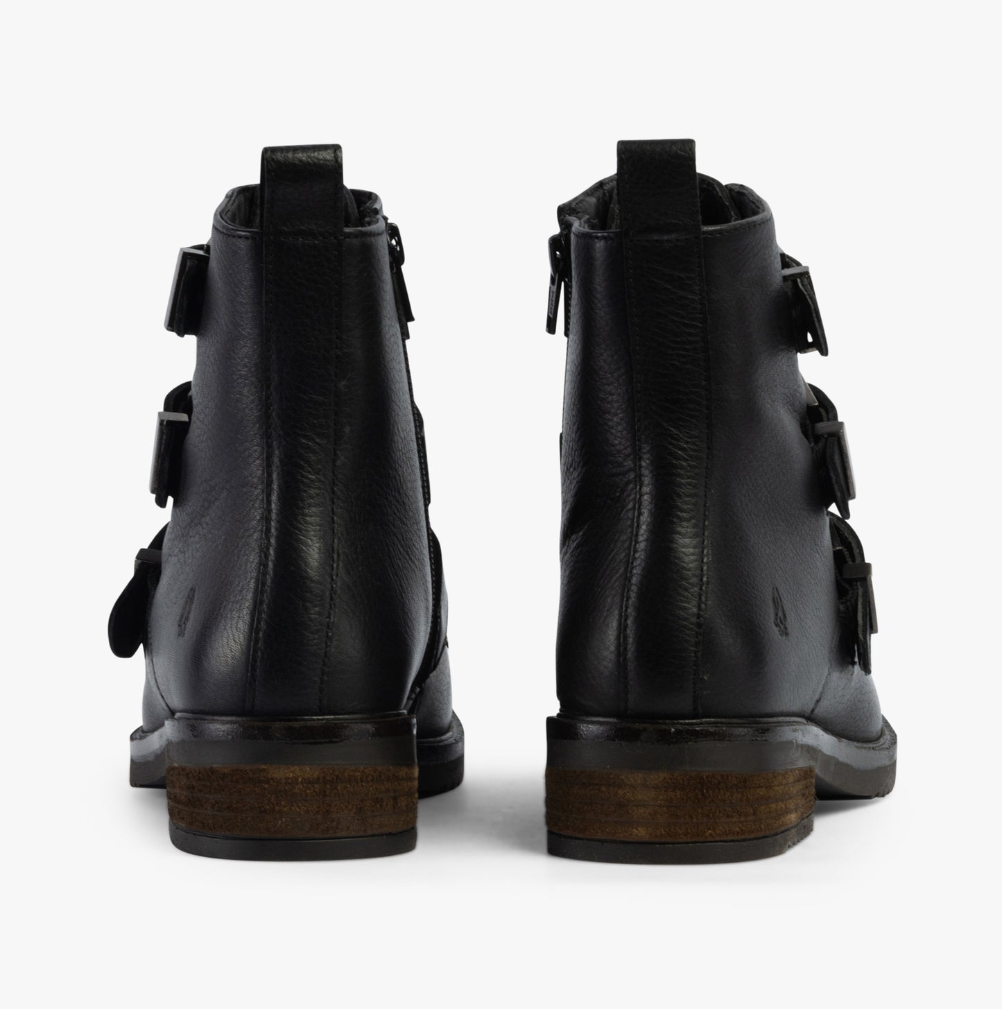 Hush Puppies PRIA Womens Leather Ankle Boots Black
