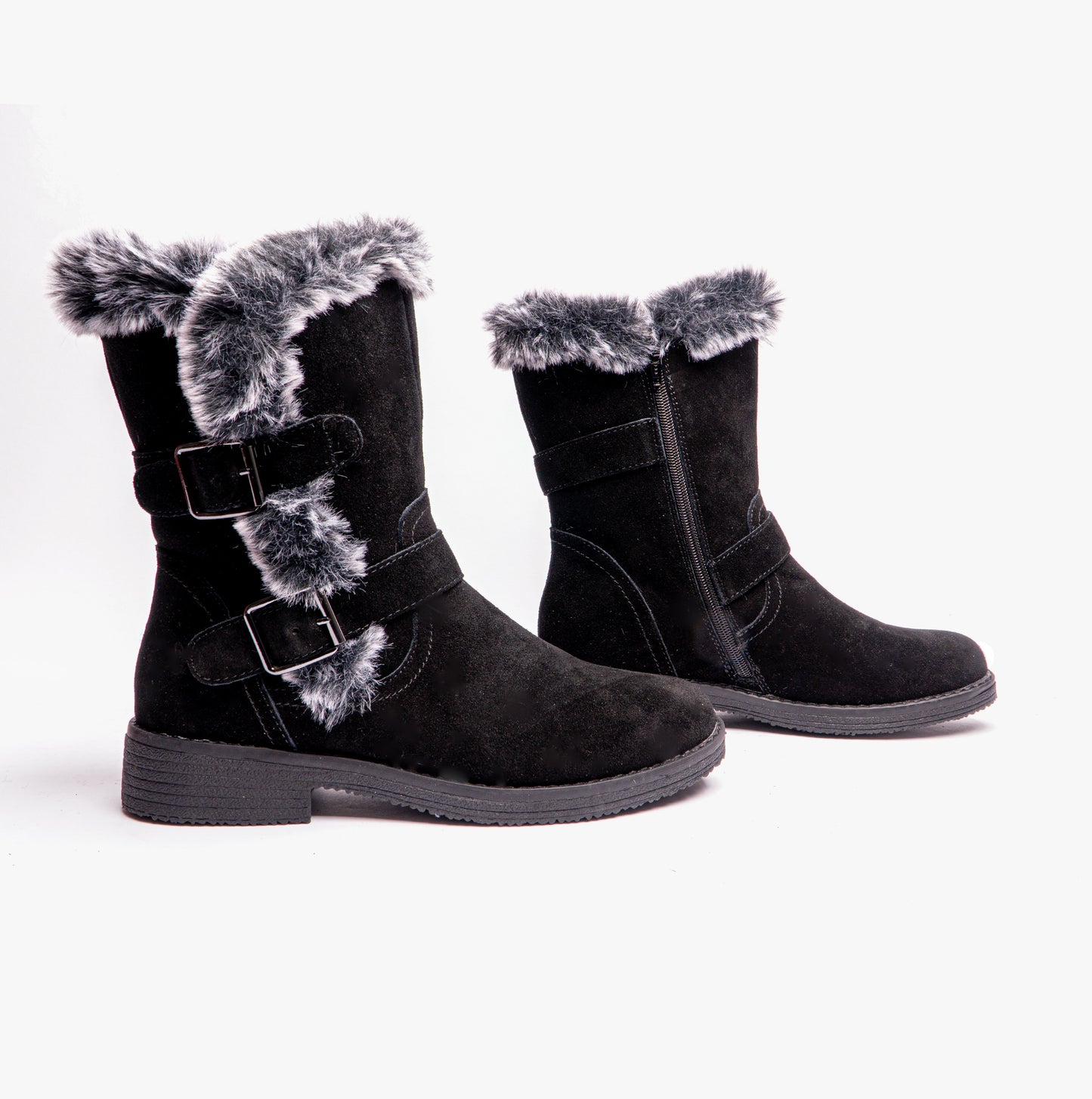 Hush Puppies MACIE Womens Leather Ankle Boots Black