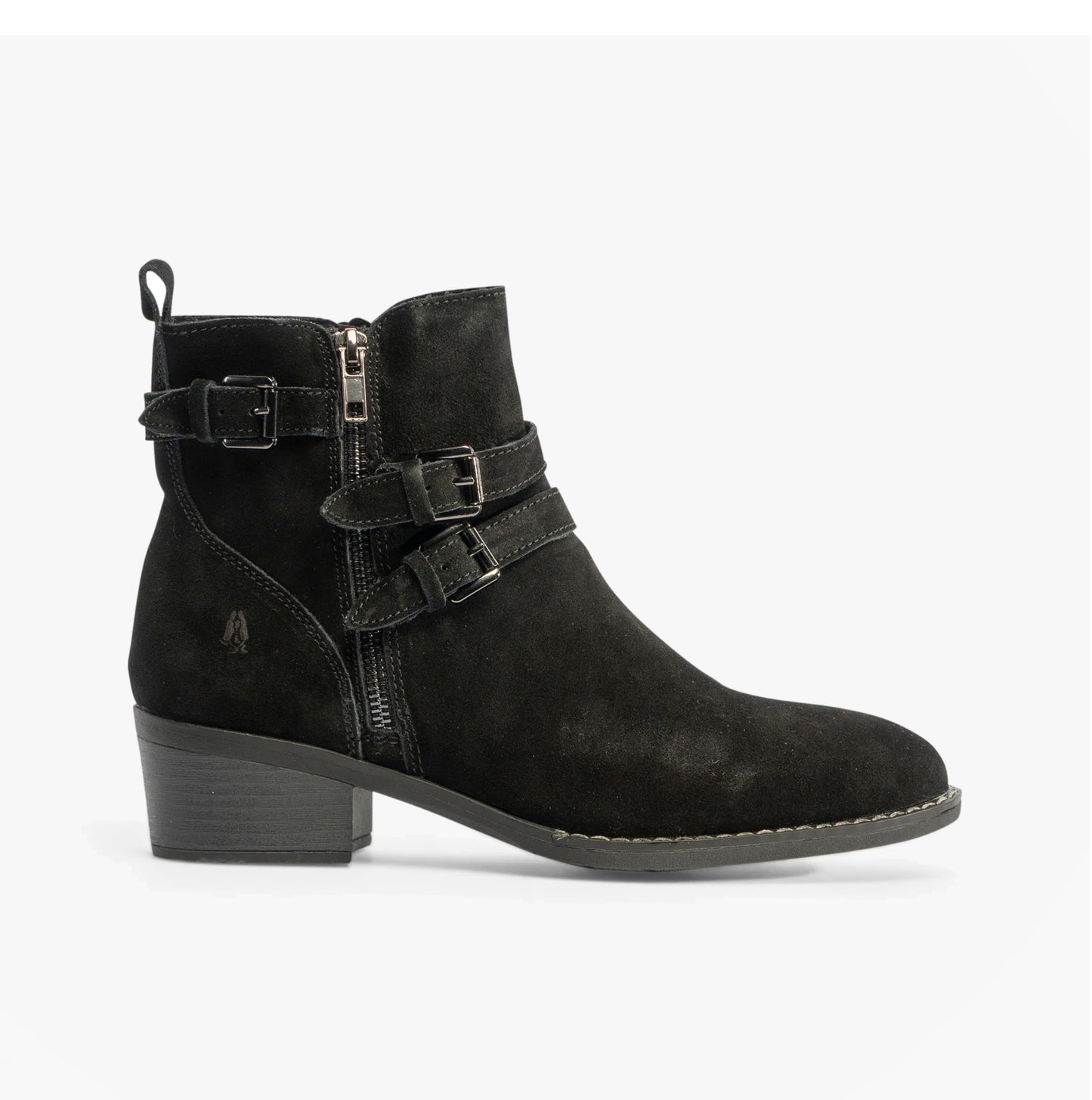 Hush Puppies JENNA Womens Leather Ankle Boots Black