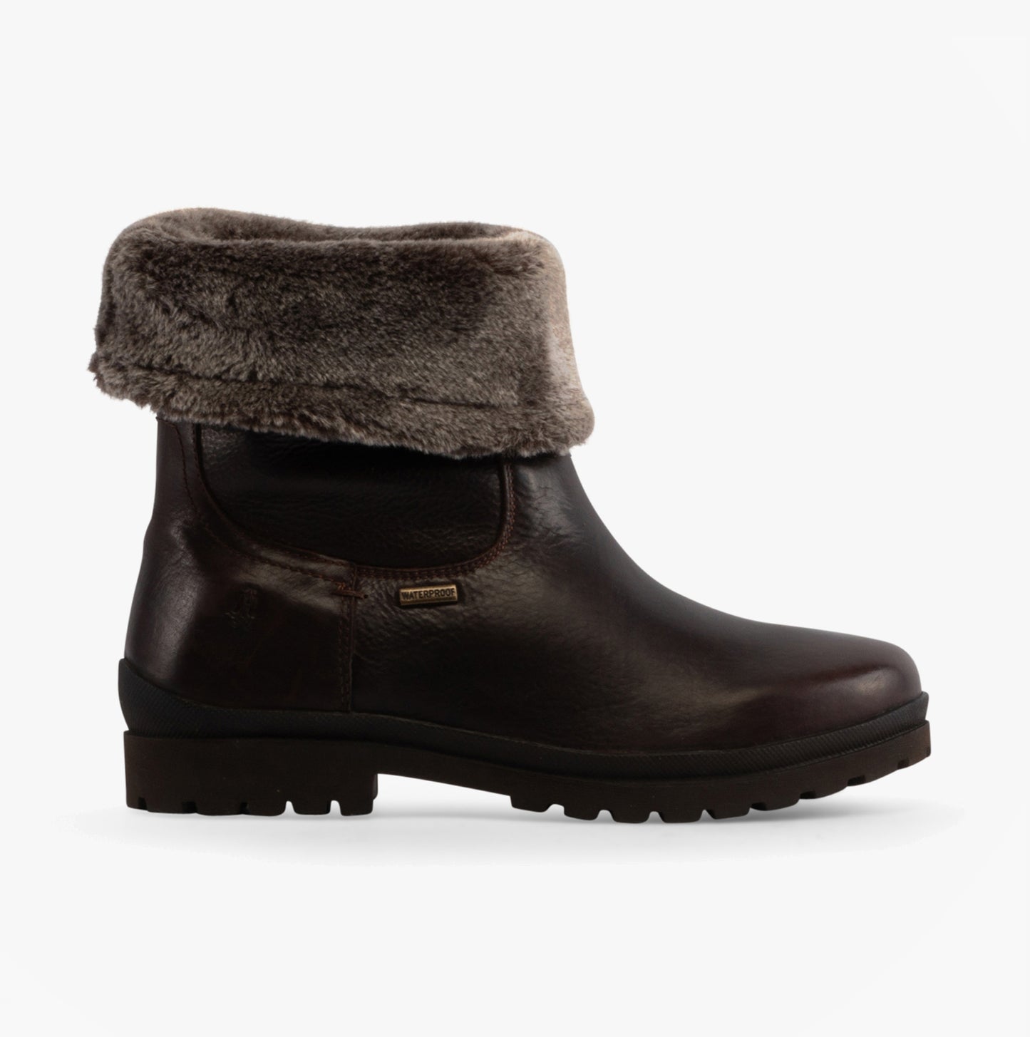 Hush Puppies ALICE Womens Leather Mid-Height Boots Tan