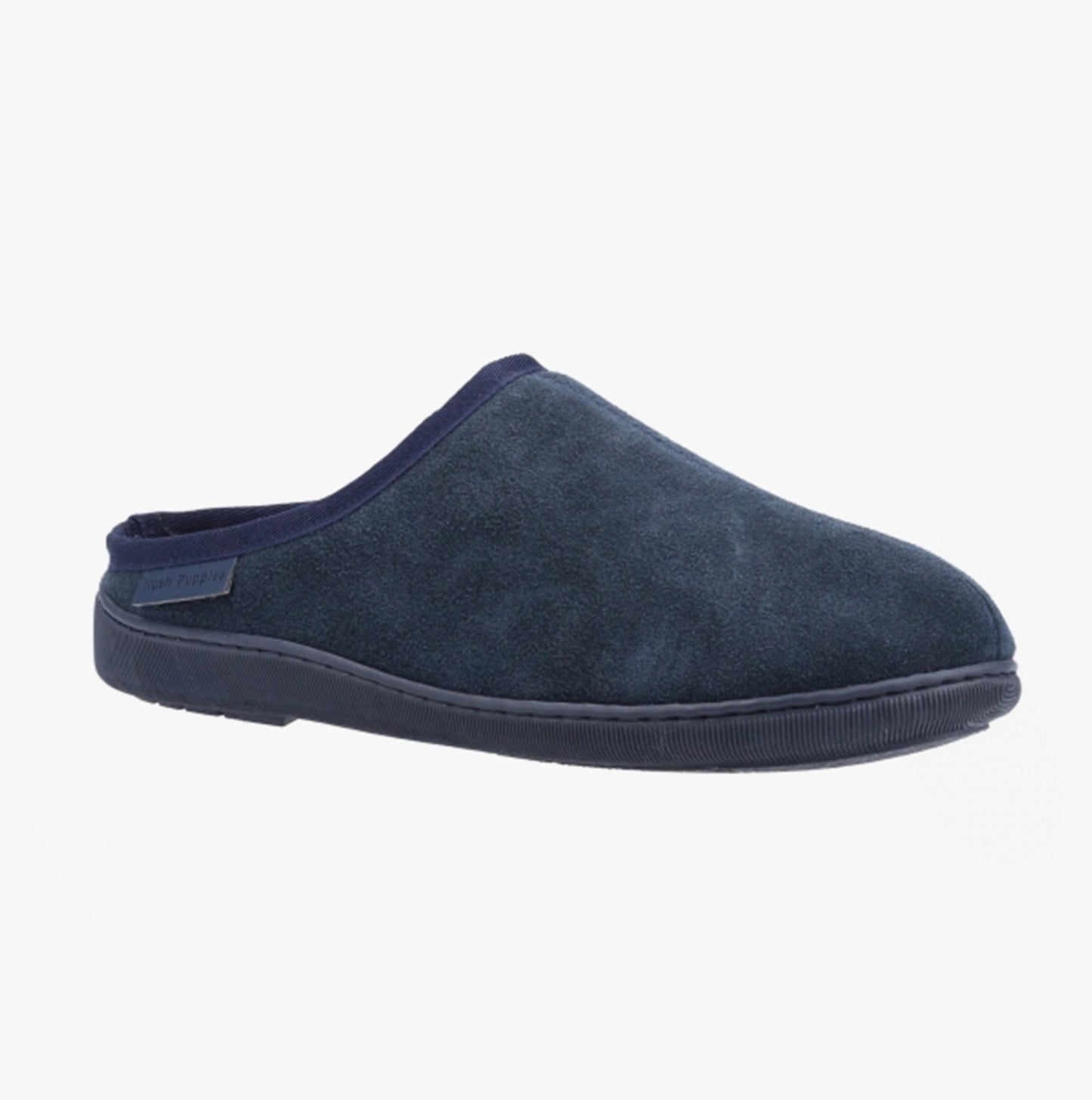 Hush Puppies ASHTON Mens Leather Mule Slippers Navy