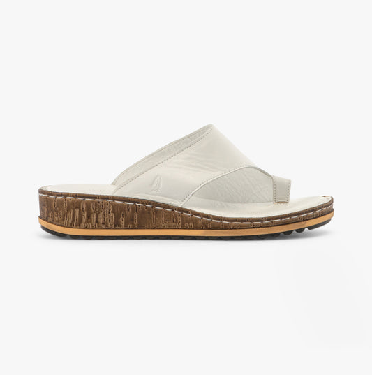 Hush Puppies ELISSA Womens Toepost Sandals White