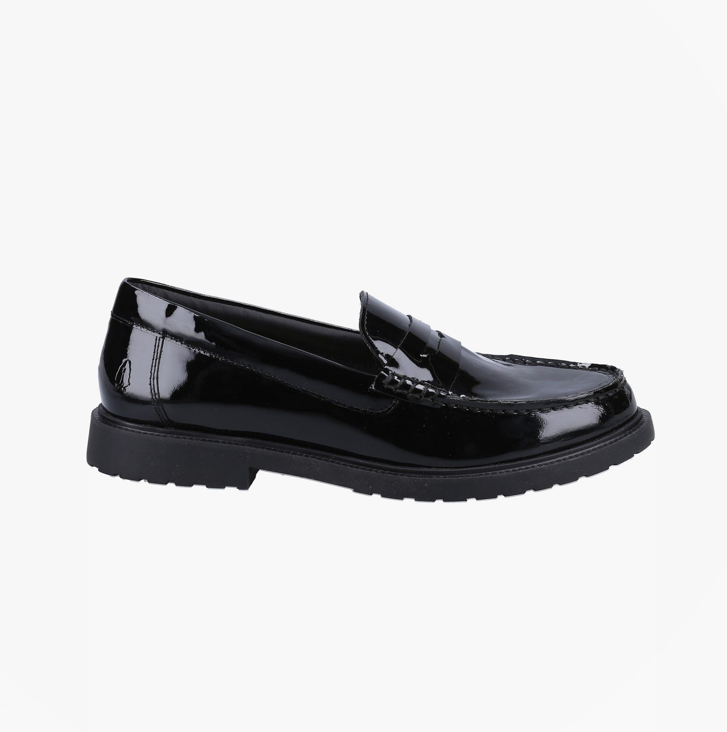 Hush Puppies VERITY SLIP ON Womens Loafer Shoes Patent Black