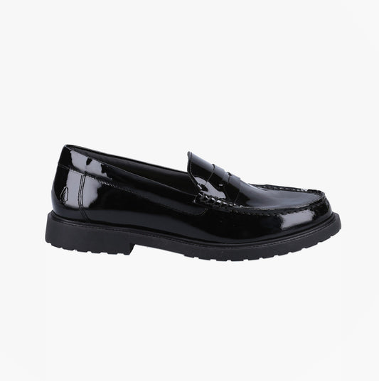 Hush Puppies VERITY SLIP ON Womens Loafer Shoes Patent Black