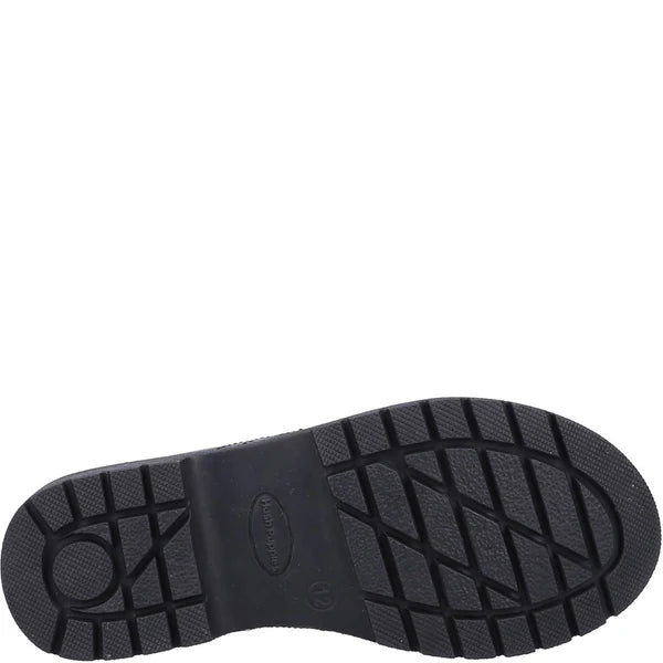 Hush Puppies SALLY 2 Girls Leather School Shoes Black