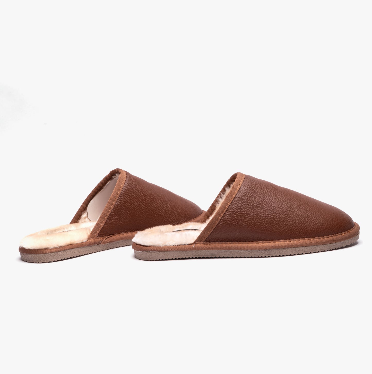 Hush Puppies COADY LEATHER SLIPPER Classic Mens Slippers Tan