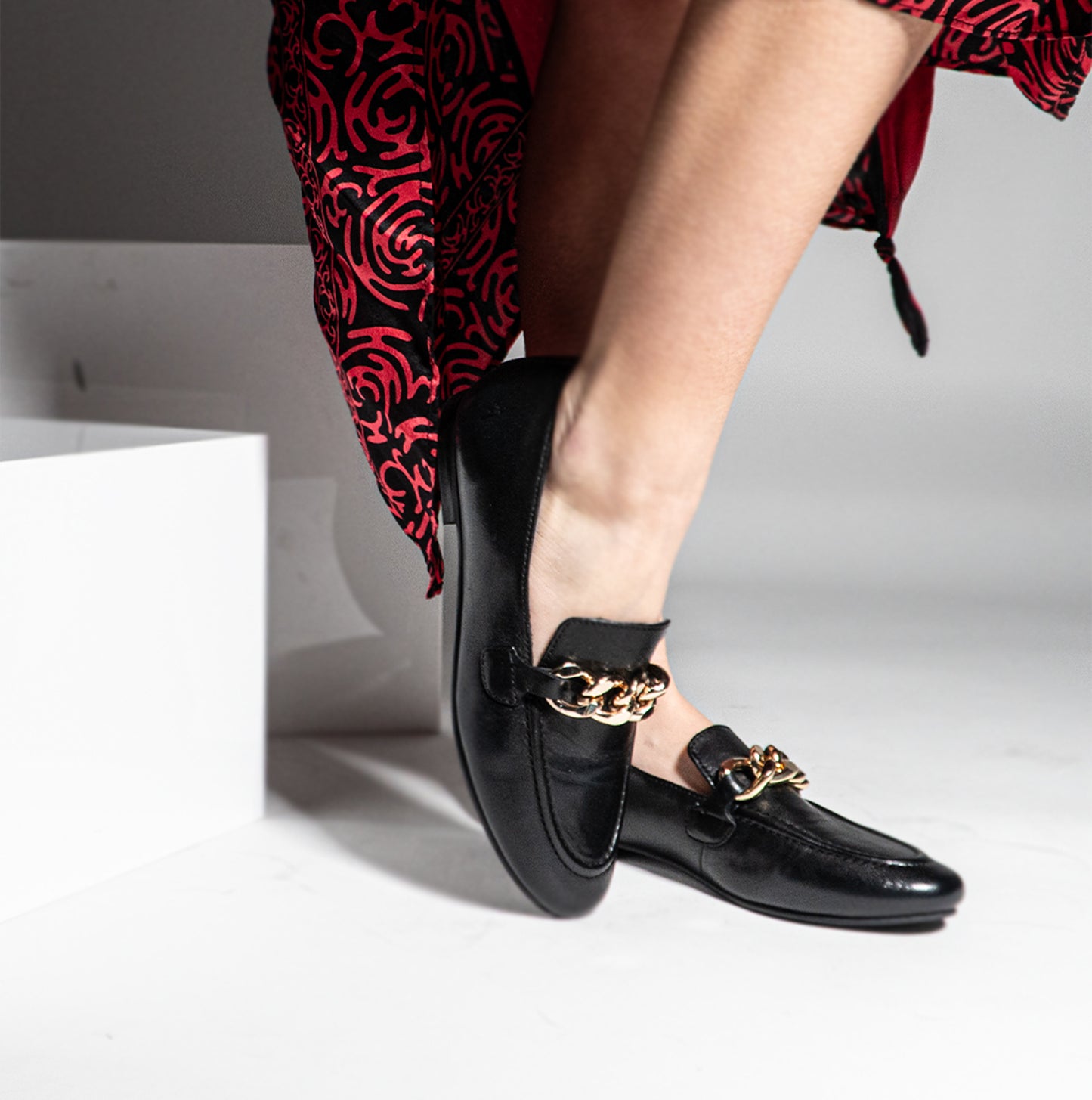 Hush Puppies HARPER Womens Chain Loafers Black