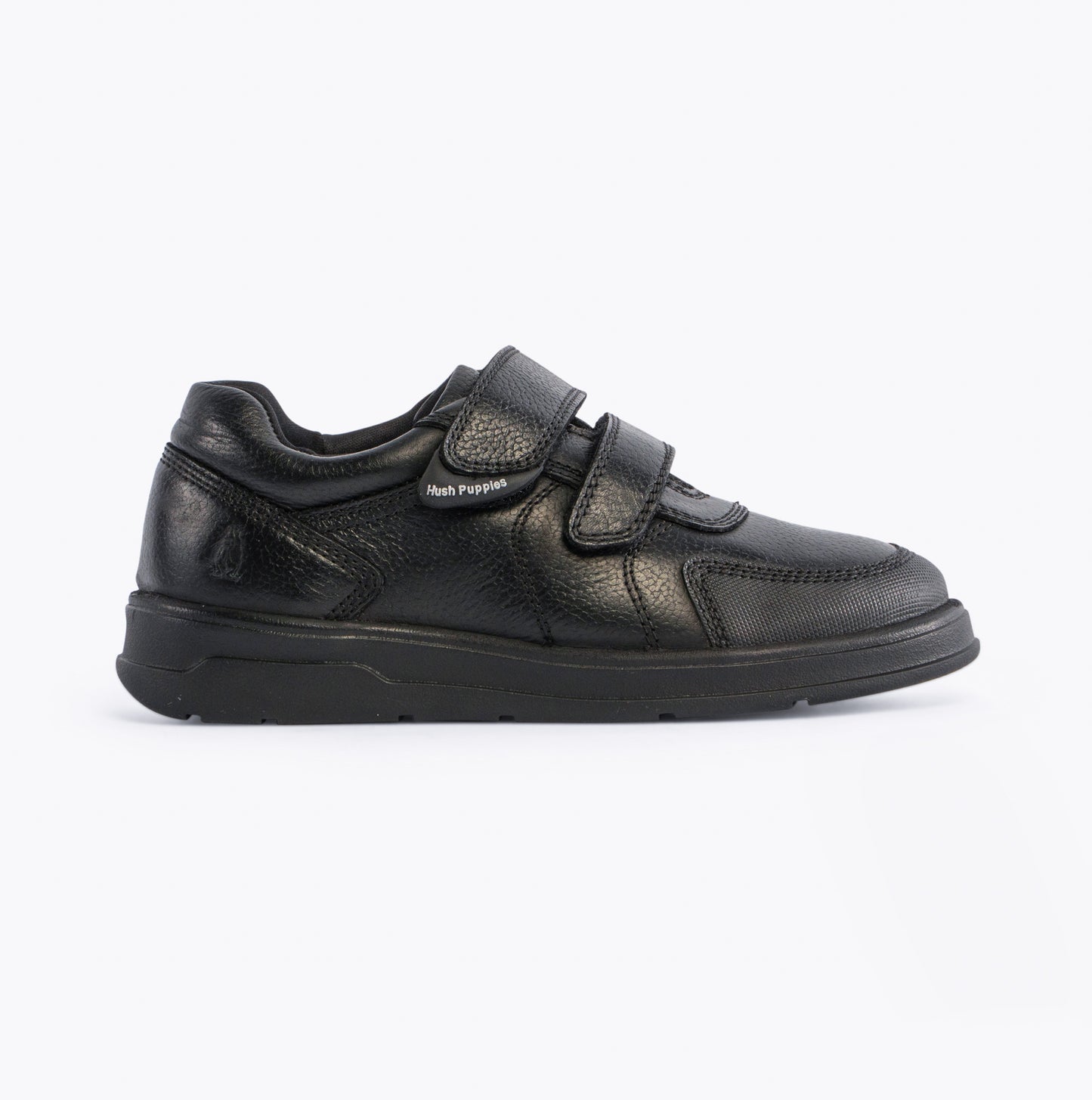 Hush Puppies RYAN Boys Leather School Shoes Black