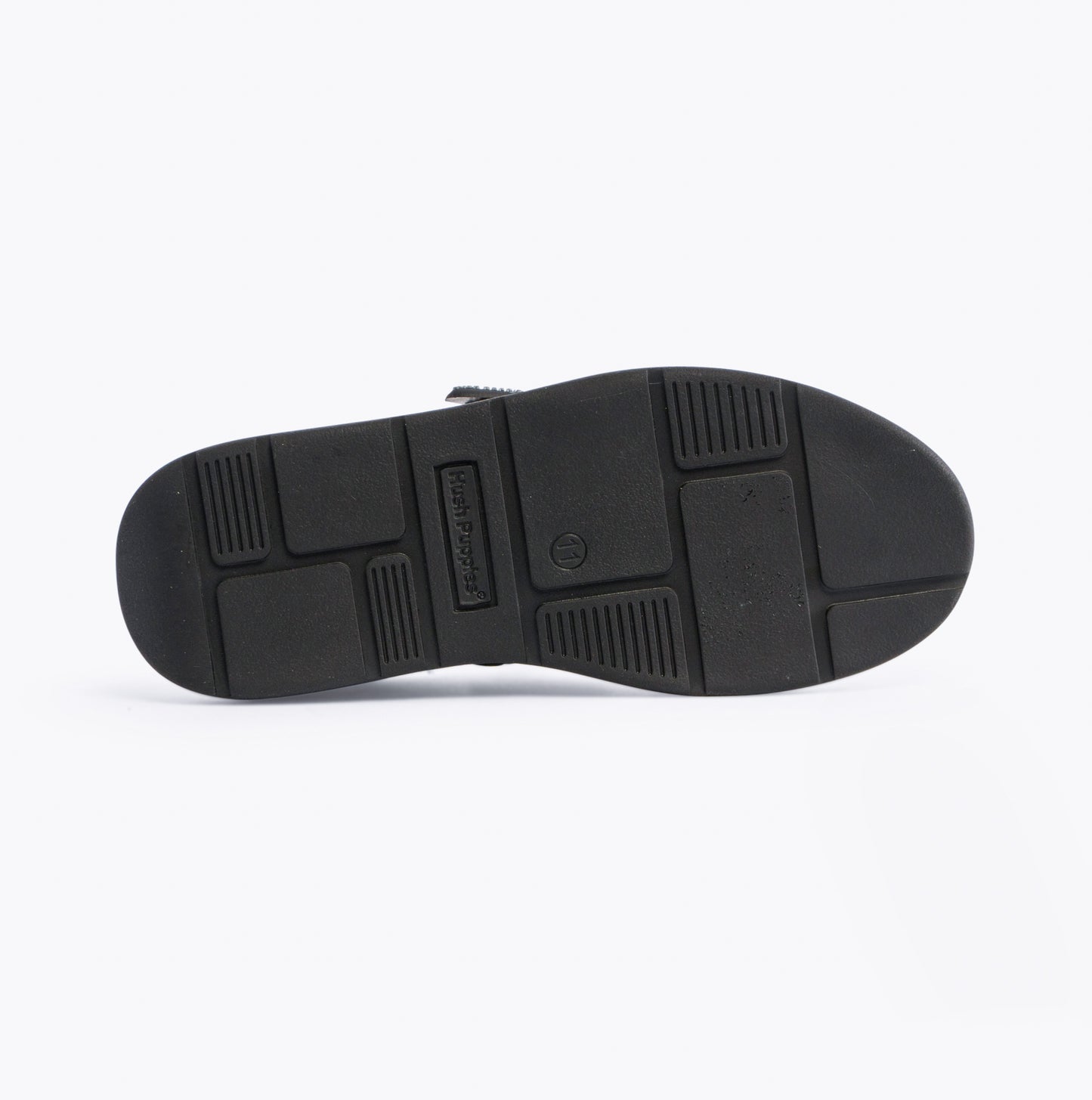 Hush Puppies ROWAN Boys Leather School Shoes Black