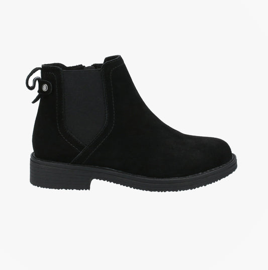 Hush Puppies MADDY WIDE Womens Leather Chelsea Boots Black