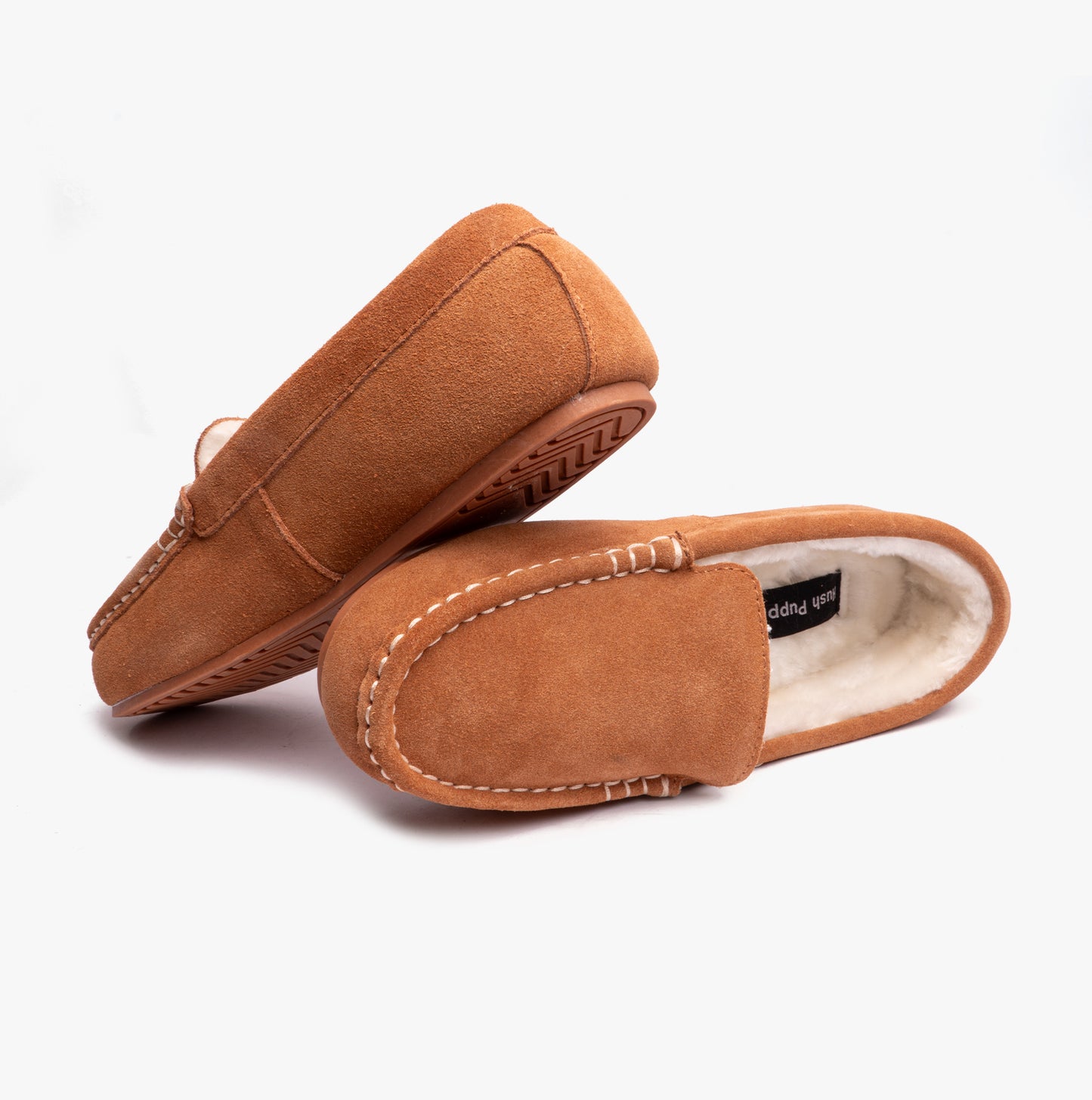 Hush Puppies ANNIE MOCASSIN Classic Womens Slippers Tan