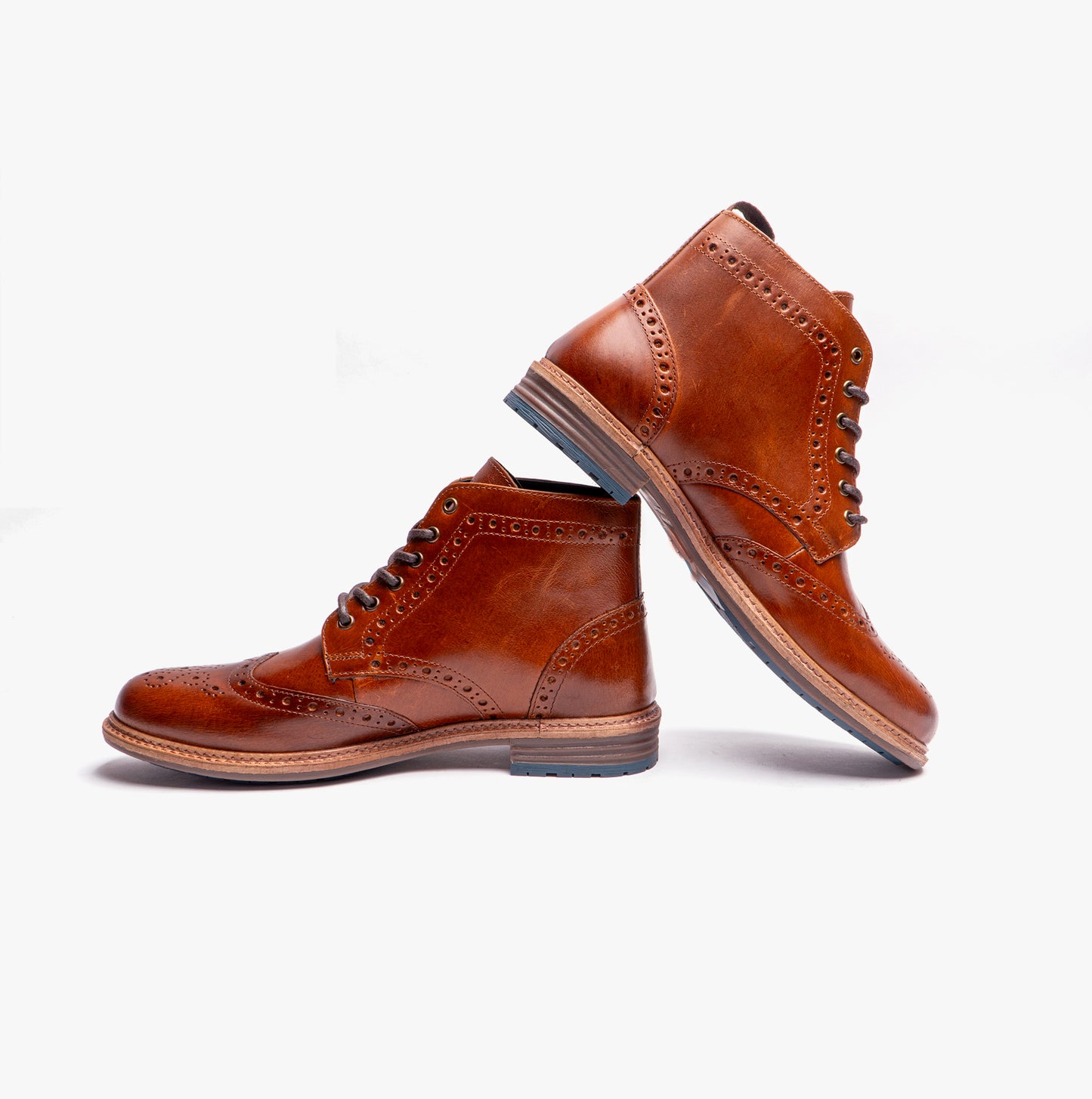 Hush Puppies JOSHUA BROGUE Mens Boots Tan